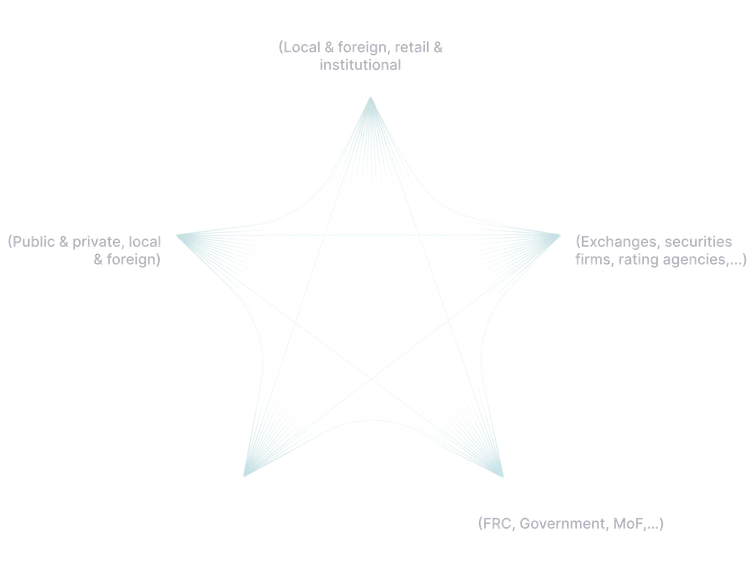 CMM connects investors, intermediaries, regulators, media & public, and companies